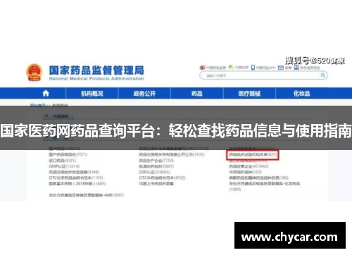 国家医药网药品查询平台：轻松查找药品信息与使用指南